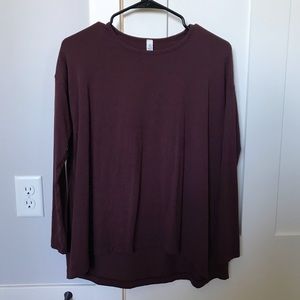 Maroon lulu long sleeve